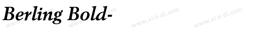 Berling Bold字体转换